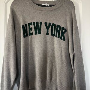 Gray 'New York' Sweater